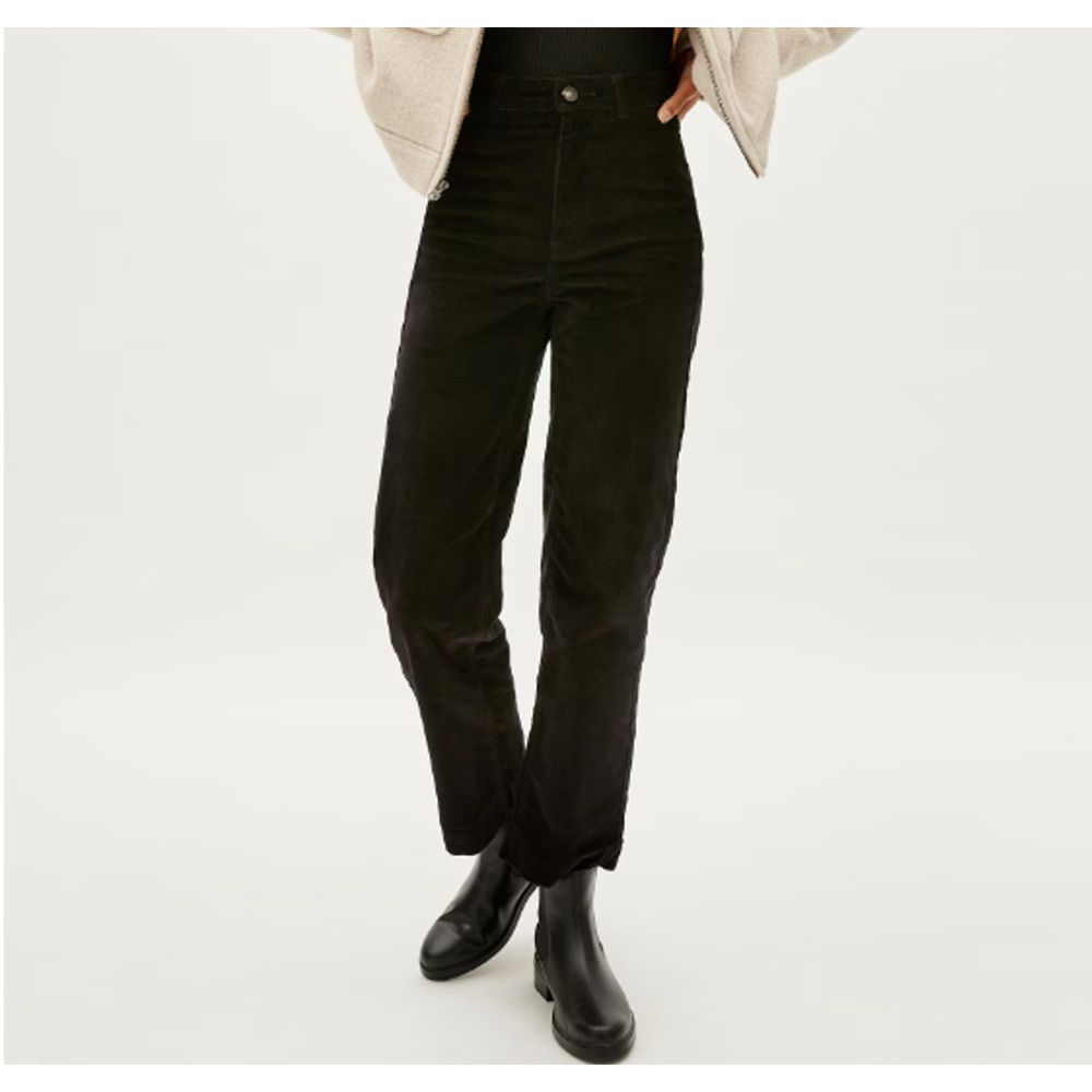 Everlane Womens The Corduroy Wide-Leg Pant Size 8 High Rise Black NWT